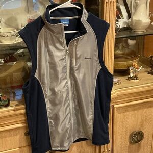 Reebok Men's navy and Silver Vest, large.